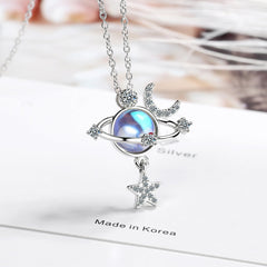 Moon & Planet Necklace