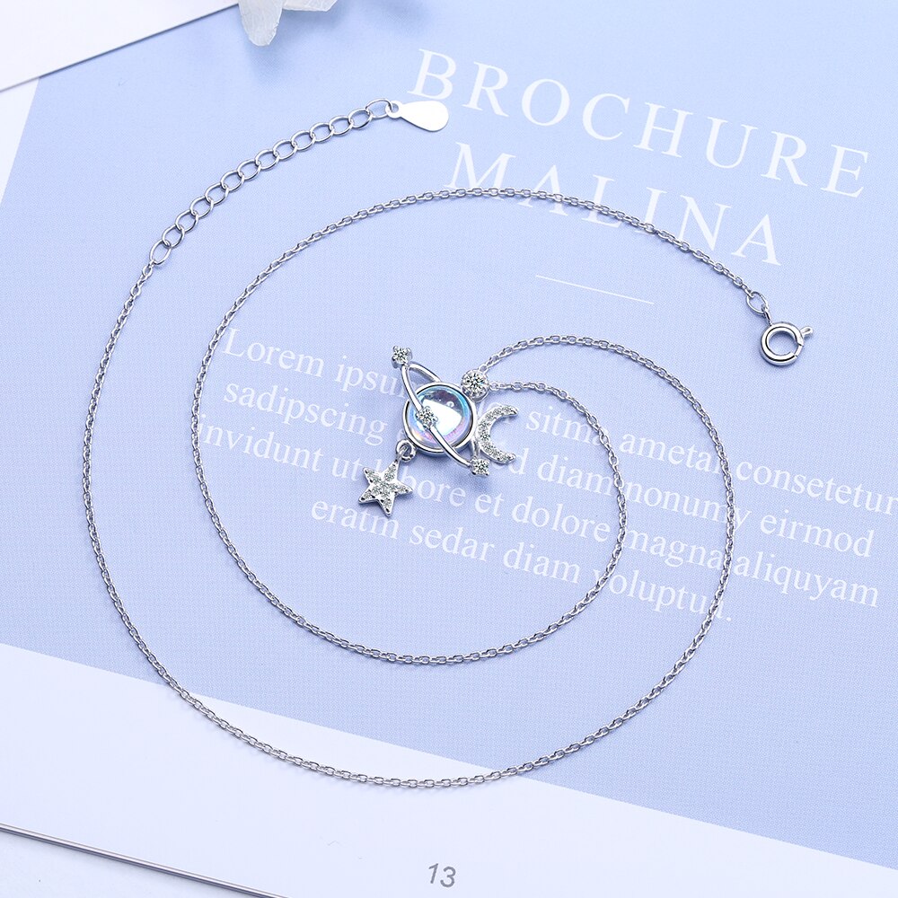 Moon & Planet Necklace