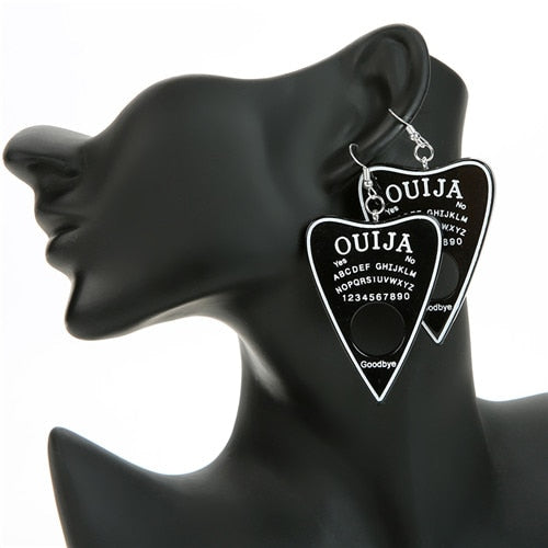 Multicolor Resin Ouija Earrings