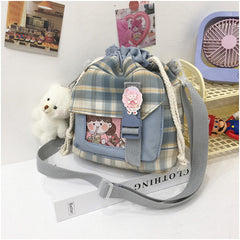 Summer Plaid Crossbody Shoulder Bag