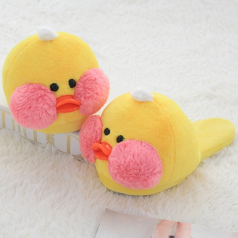 Kawaii Plush Ducks Slippers