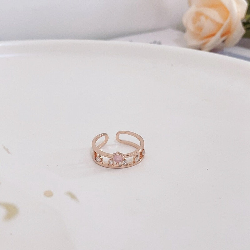 Heart & Flower Adjustable Rings
