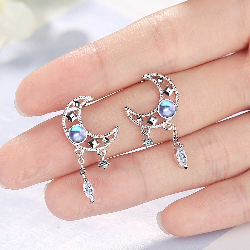 Silver Moon Earrings