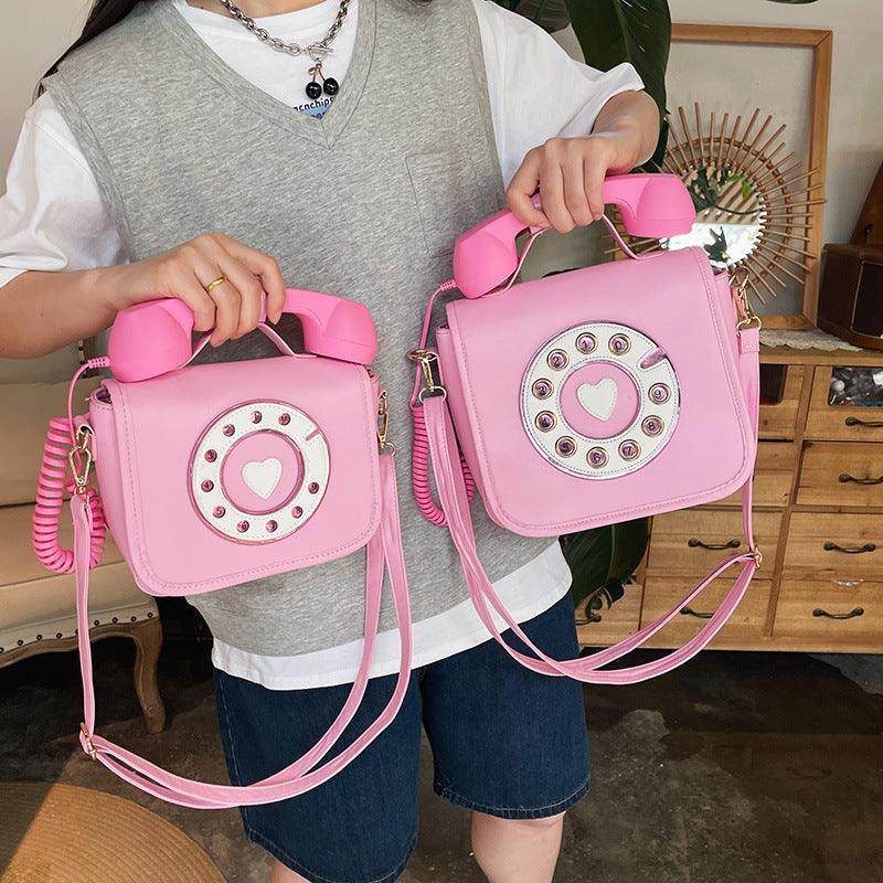 Vintage Telephone Shaped Shoulder Bag