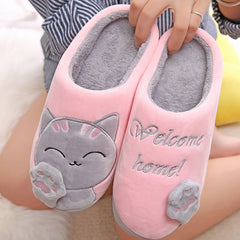 Plush Cat Slippers