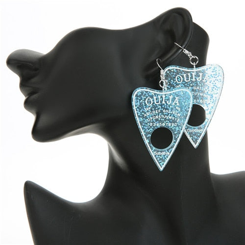 Multicolor Resin Ouija Earrings