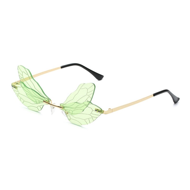 Dragonfly Wing Rimless Glasses