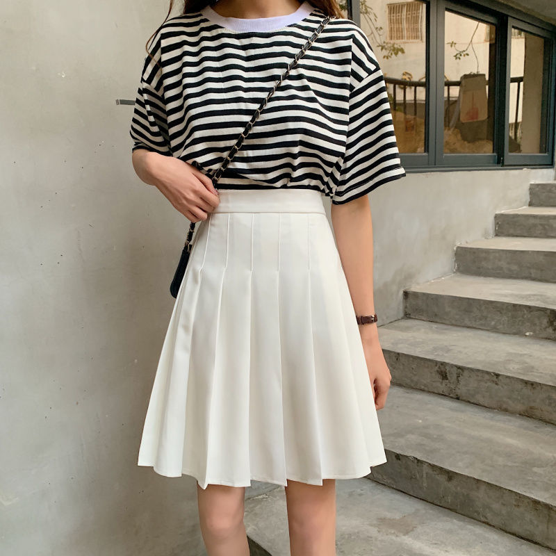 Summer Knee-length Korean Skirts