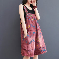 Denim Grunge Aesthetic Overalls