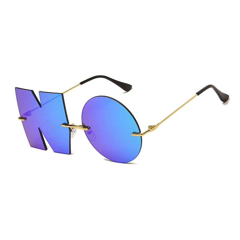 Vintage Mirror NO Letter Sunglasses