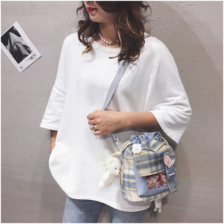 Summer Plaid Crossbody Shoulder Bag