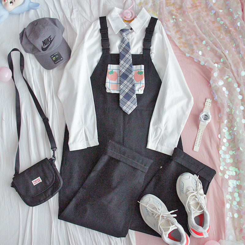 Cute Strawberry Overalls