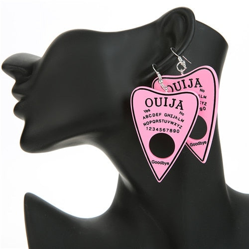 Multicolor Resin Ouija Earrings