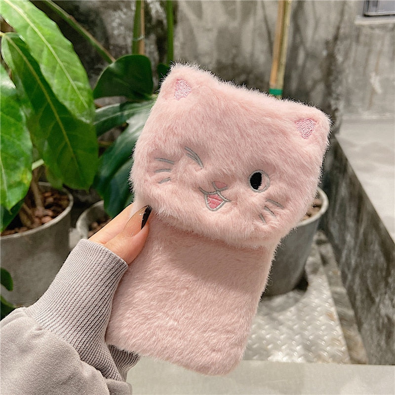 Kawaii Plush Cat Soft Case For Xiaomi