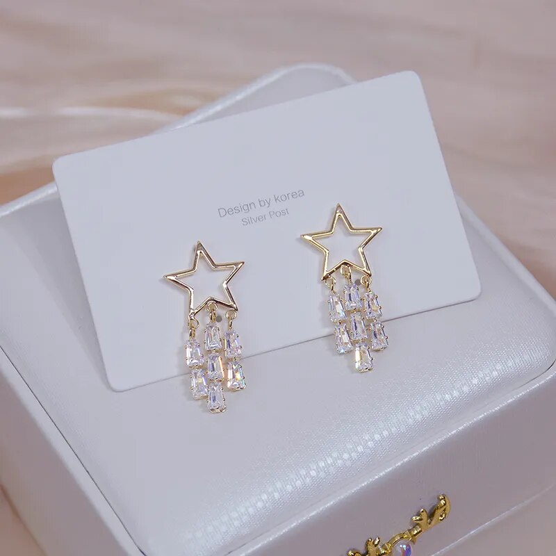 Crystal Star Earrings