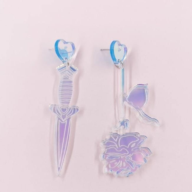 Knife & Rose Earrings