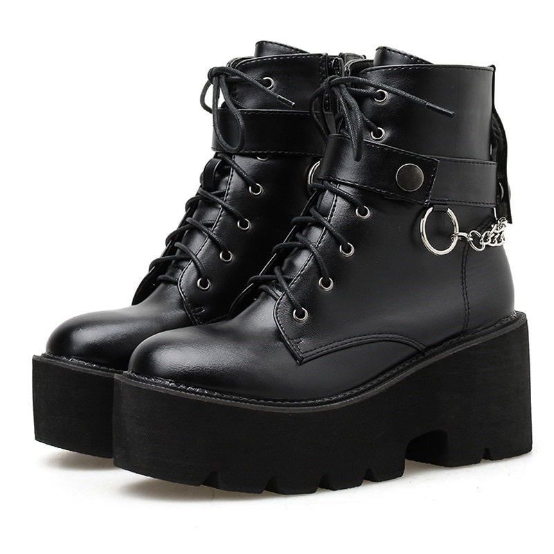 Aesthetic Gothic Punk Style Platform Shoes