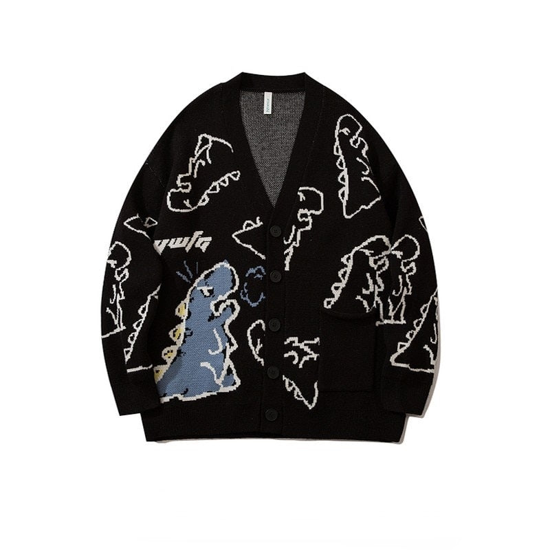 Cartoon Dinosaur Cardigan & Sweater