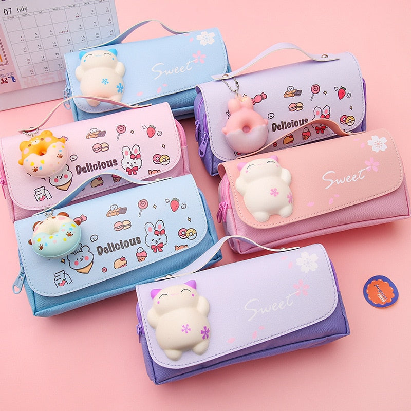 Kawaii Soft Animals Pencil Case