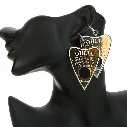 Multicolor Resin Ouija Earrings