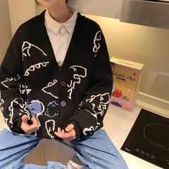 Cartoon Dinosaur Cardigan & Sweater