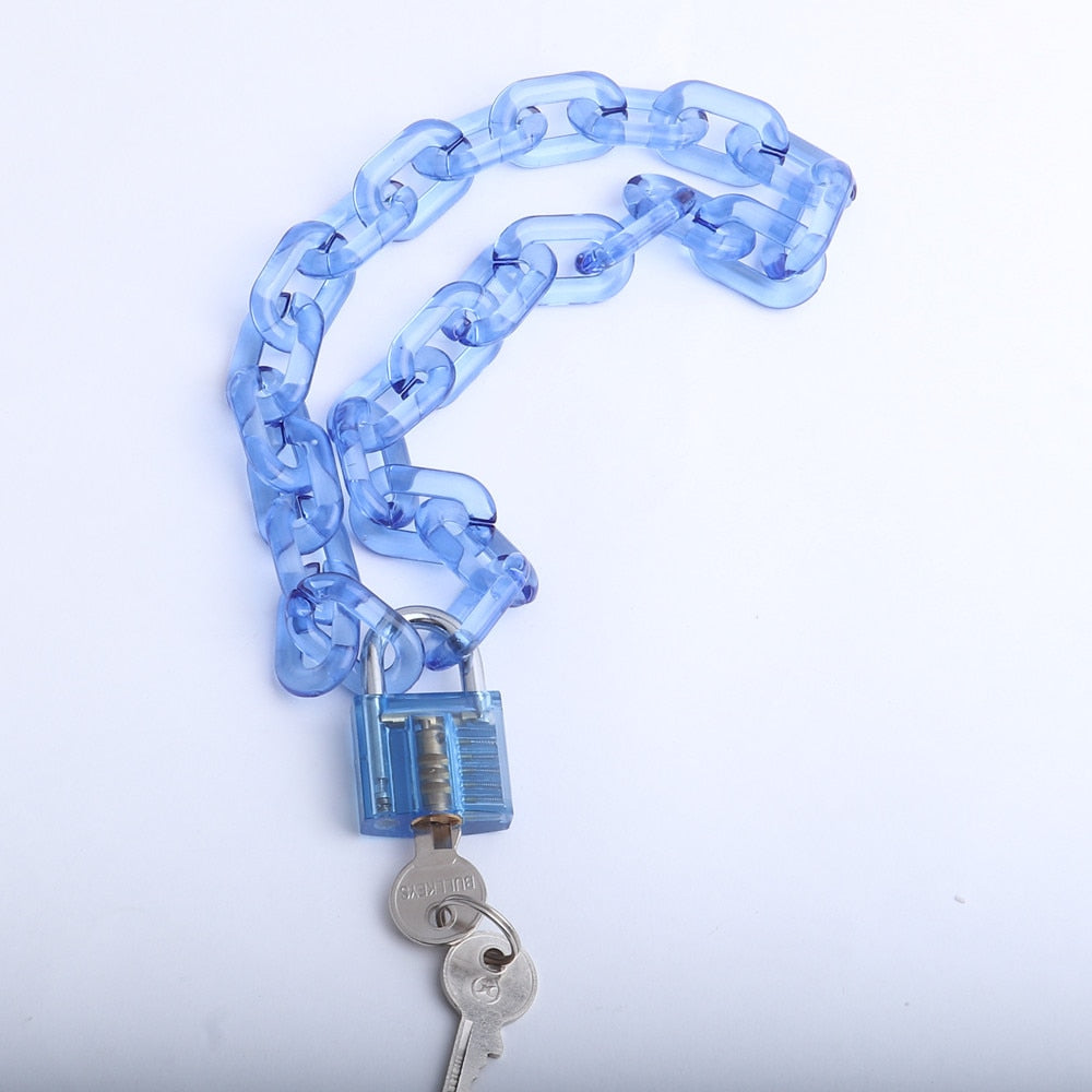 Harajuku Chain Lock Necklace