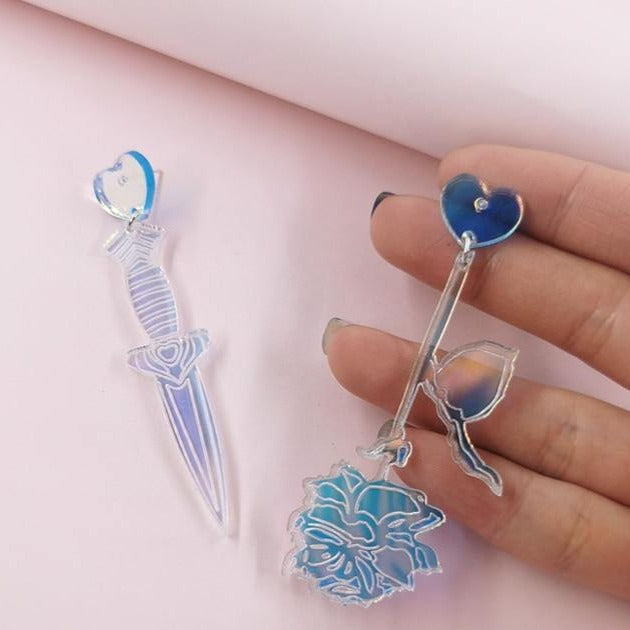 Knife & Rose Earrings