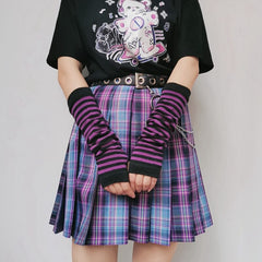 Harajuku Striped Arm Warmers