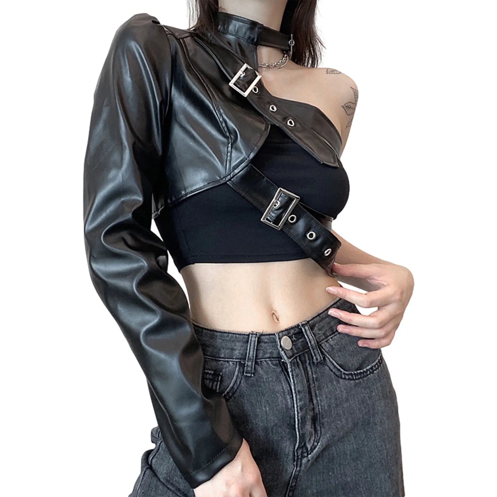 Punk One Shoulder Top