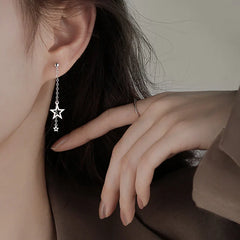 Korean Silver Star Earrings