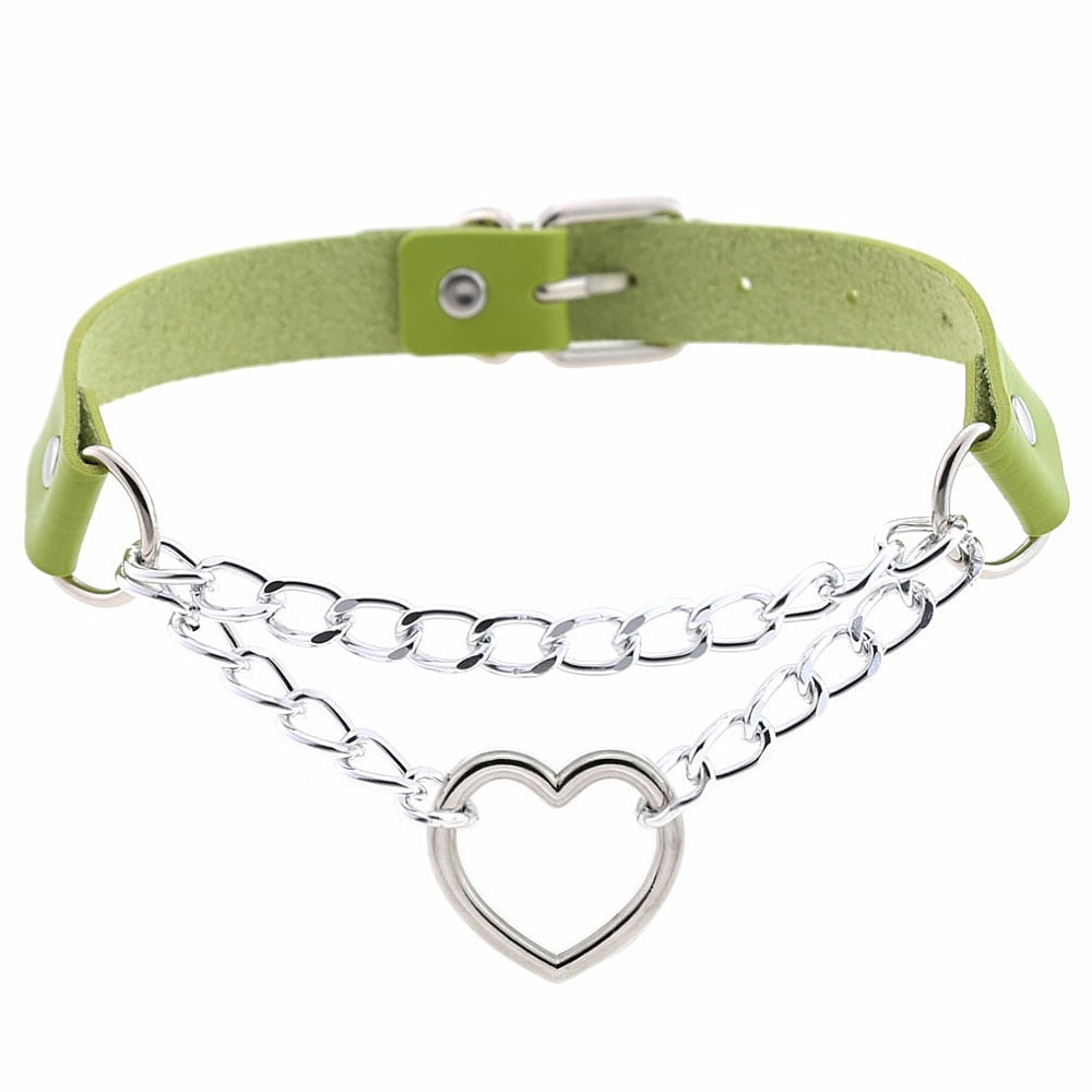 Metal Heart Choker