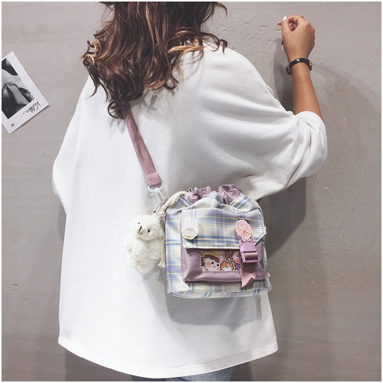 Summer Plaid Crossbody Shoulder Bag