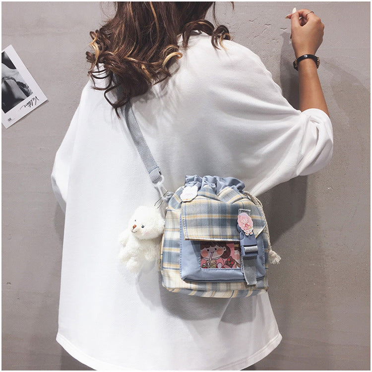 Summer Plaid Crossbody Shoulder Bag