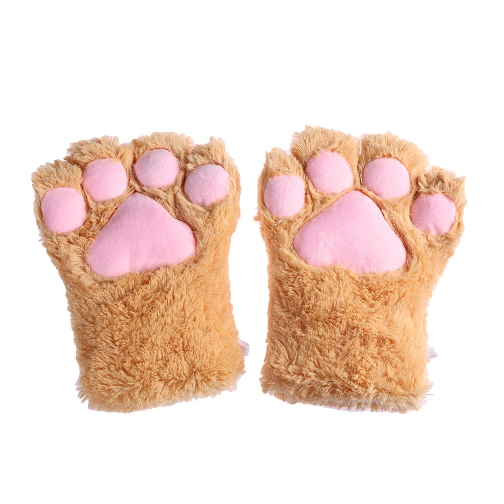 Soft Kitten Paw Warm Gloves