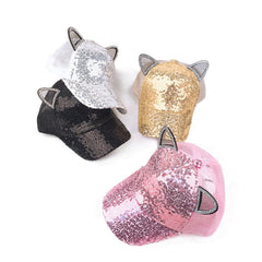 Sequin Ears Baseball Cap