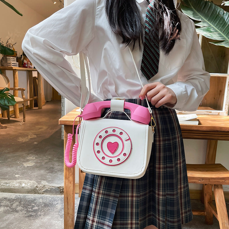 Vintage Telephone Shaped Shoulder Bag