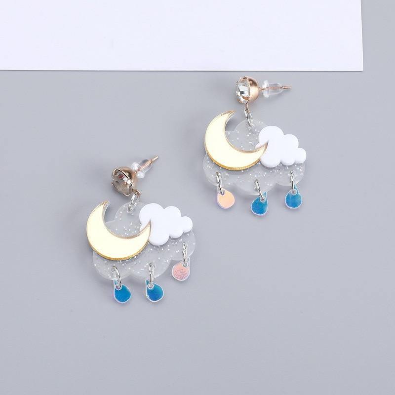 Cloud Raindrop Earrings