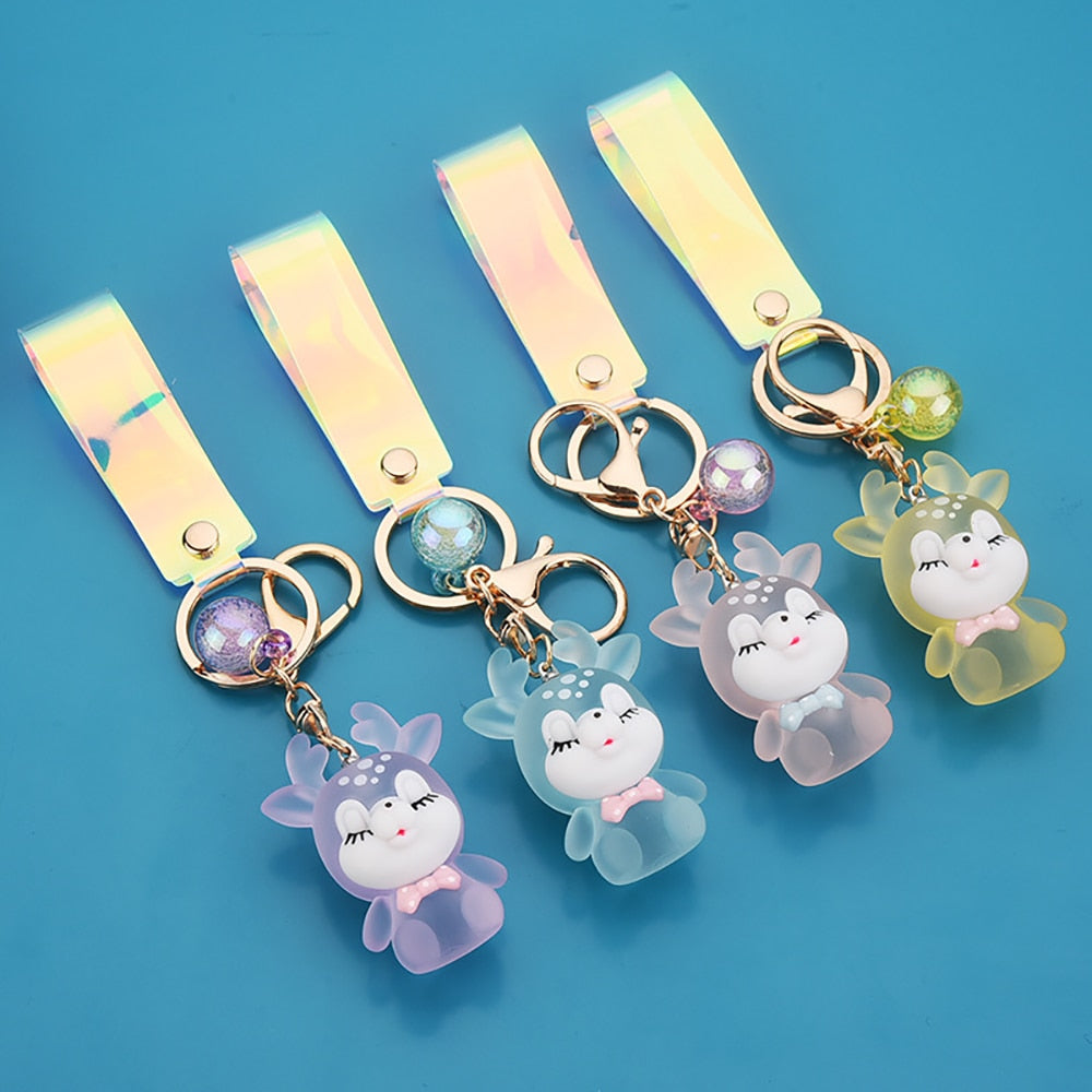 Kawaii Deer Flashlight Keychain