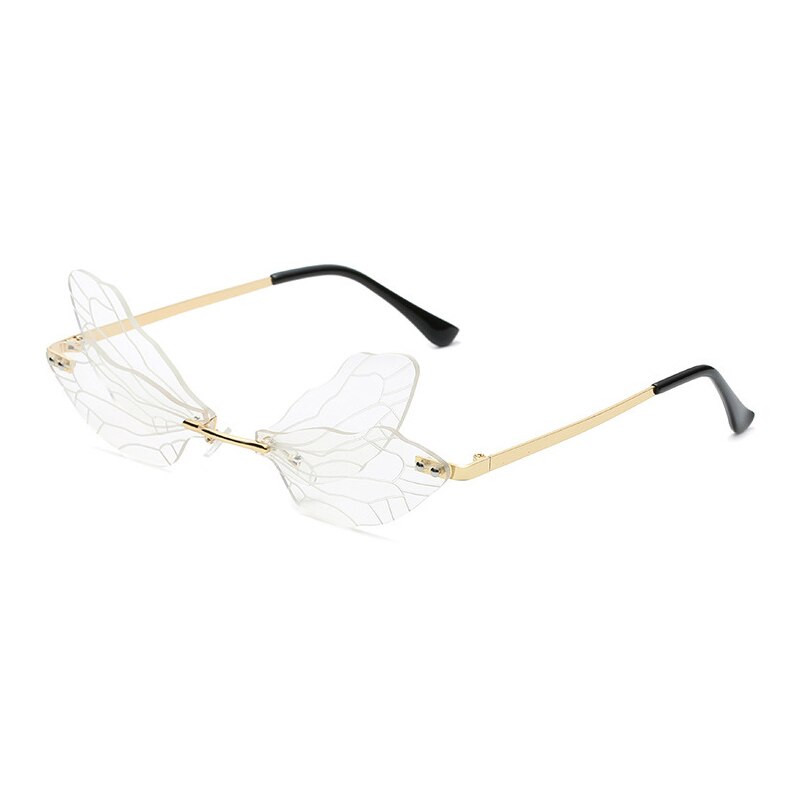 Dragonfly Wing Rimless Glasses