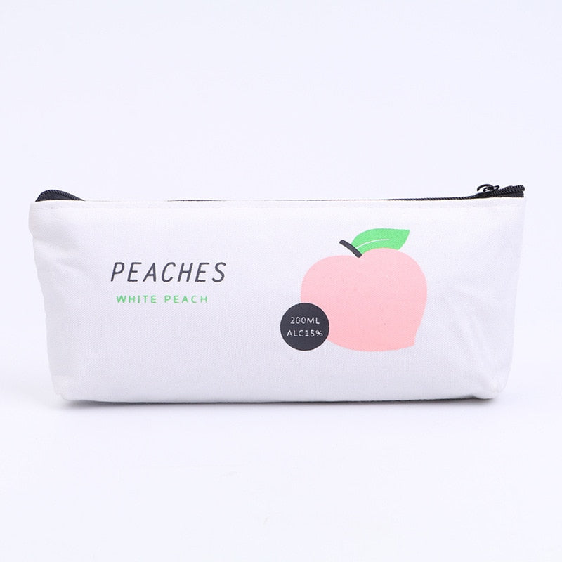 Kawaii Peach Pencil Case