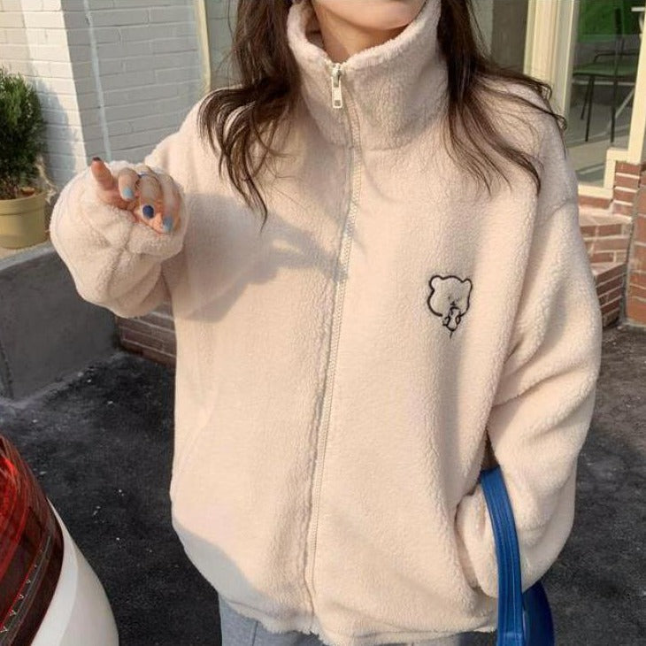 Kawaii Winter Zipper Coat