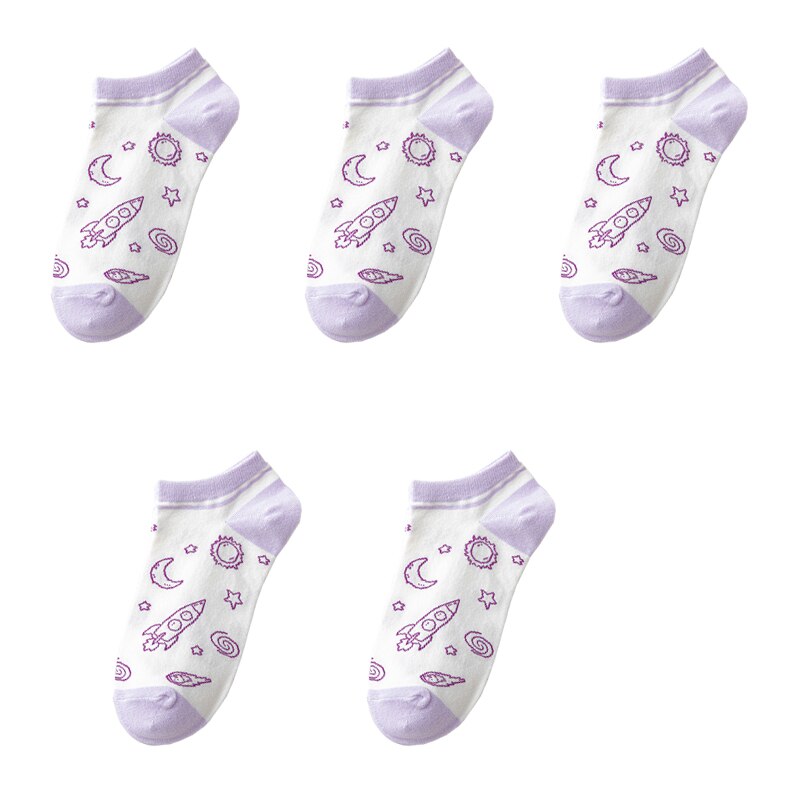 Ulzzang Girl Stars Planets Socks