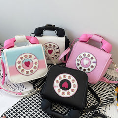 Vintage Telephone Shaped Shoulder Bag
