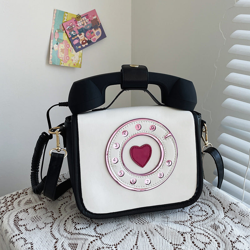 Vintage Telephone Shaped Shoulder Bag