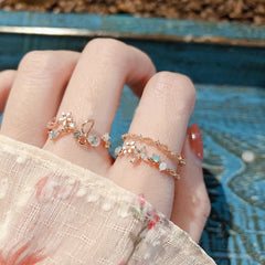 Heart & Flower Adjustable Rings