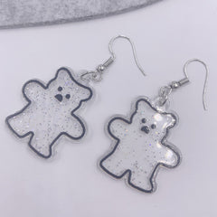 Kawaii Bear Transparent Earrings