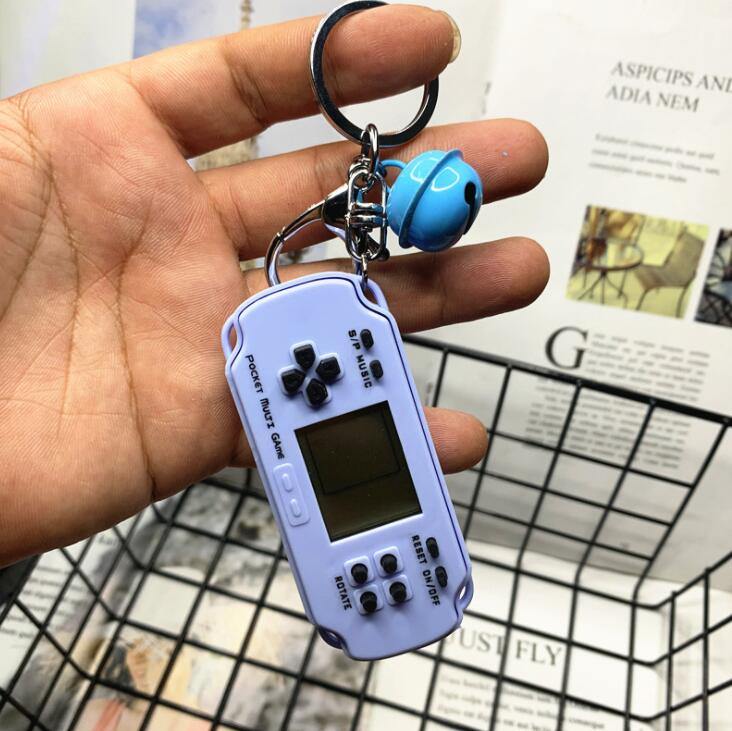 Retro game console keychain