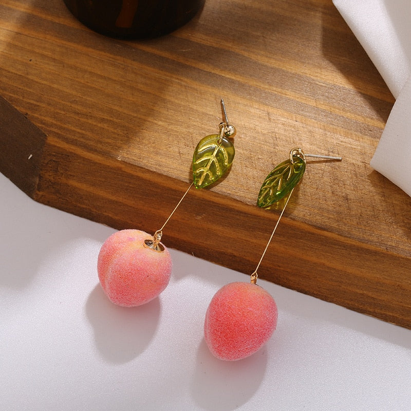 Kawaii Peach Earrings