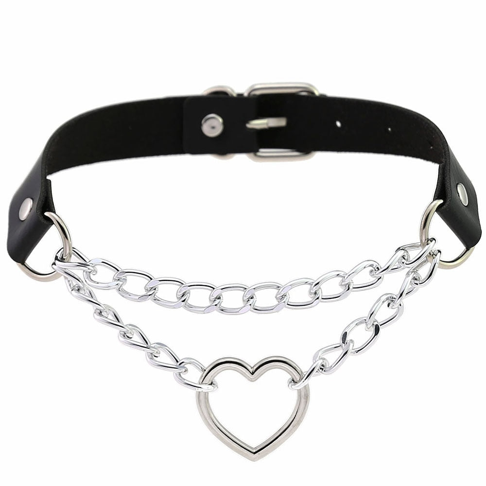 Metal Heart Choker