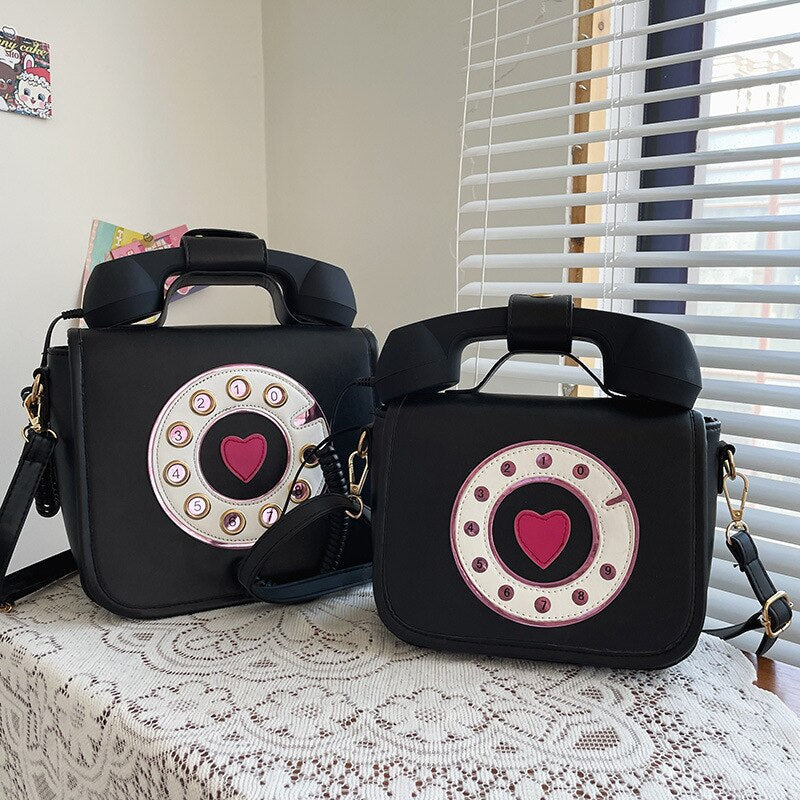 Vintage Telephone Shaped Shoulder Bag